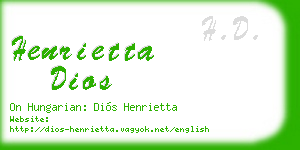 henrietta dios business card